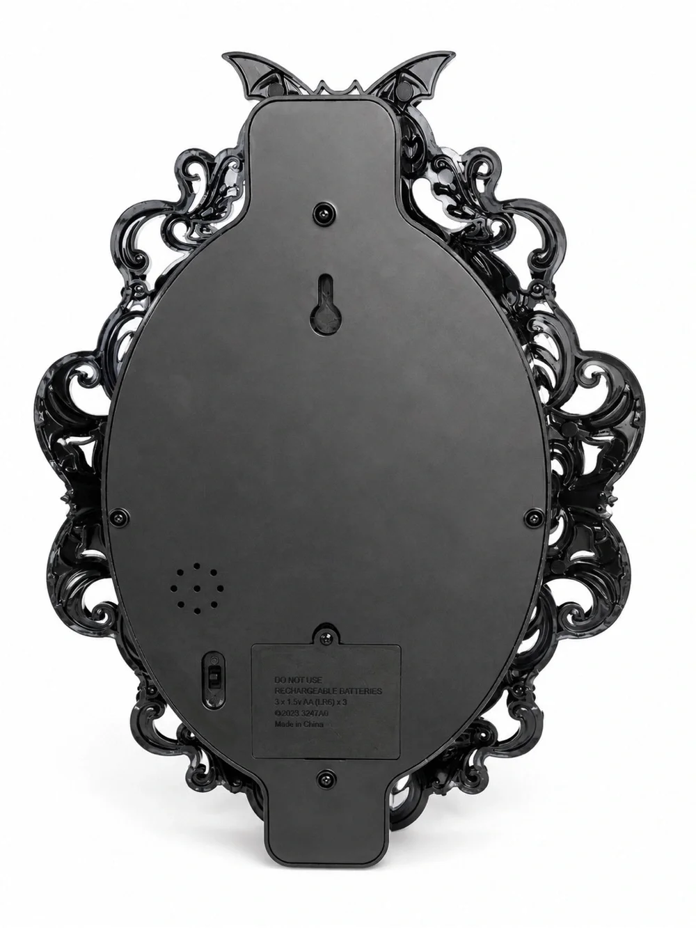 Gothic Bat-Top Spooky Mirror with Blue Ghost Illusion, Viral Haunted Mirror